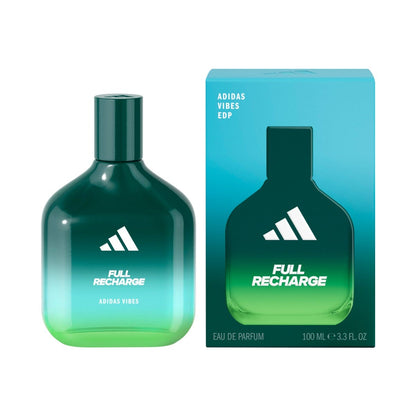 Adidas Vibes Full Recharge Eau de Parfum,  Foglia di Cedro e Salvia Sclarea 100 ml