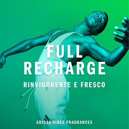 Adidas Vibes Full Recharge Eau de Parfum,  Foglia di Cedro e Salvia Sclarea 100 ml