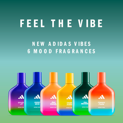 Adidas Vibes Full Recharge Eau de Parfum,  Foglia di Cedro e Salvia Sclarea 100 ml
