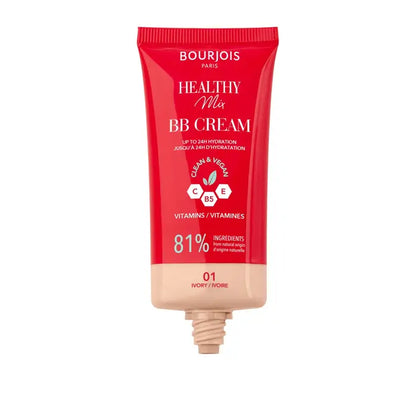 Bourjois Healthy Mix 01 Ivory BB Cream Copertura e idratazione per tutto il giorno Vitamina C E e B5 Formula vegana e clean 30ml