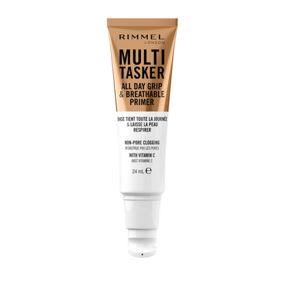 Rimmel Multi-Tasker All Day Grip & Breathable, Trasparente, Primer, Leggero, Traspirante, Texture in gel, Prepara la pelle, Formula vegana, 24 ml