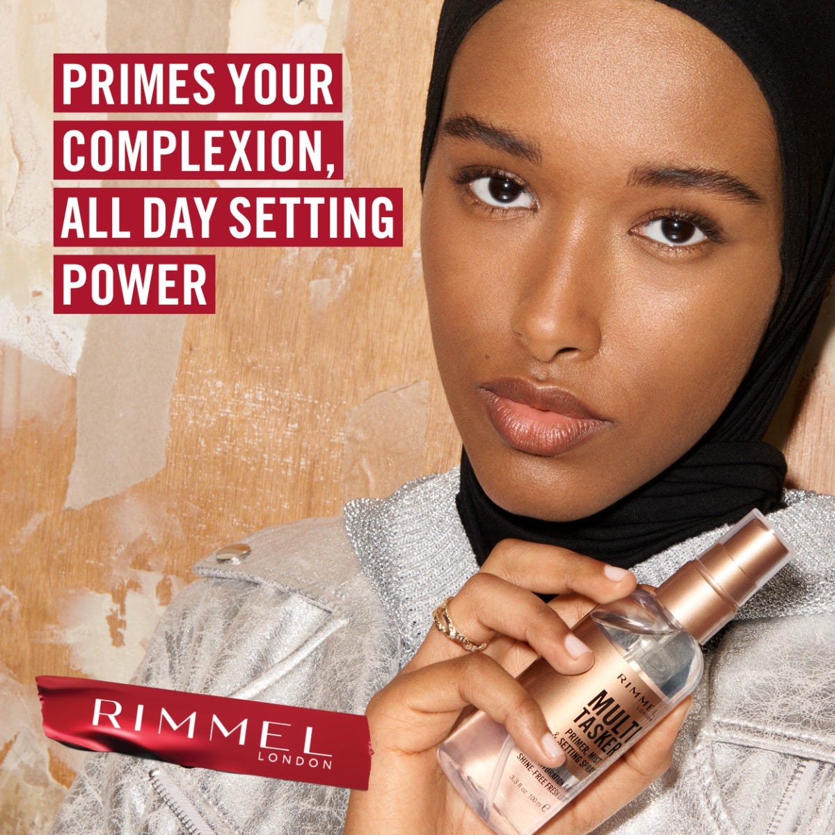 Rimmel London, PrimerMulti-Tasker, Mist & Setting Spray, Finish luminoso e naturale, Prepara l’incarnato, Rinfresca la pelle, Potere fissante tutto il giorno, Formula vegana, 100 ml
