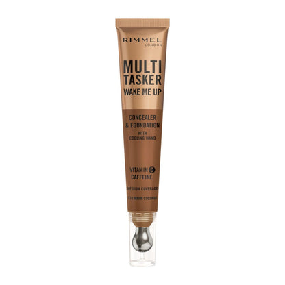Rimmel Multi-Tasker Wake Me Up, 25 Rose Ivory, Correttore & Fondotinta, Illumina, Corregge, Copertura modulabile, Finish Radioso, Formula Vegana, 20ml