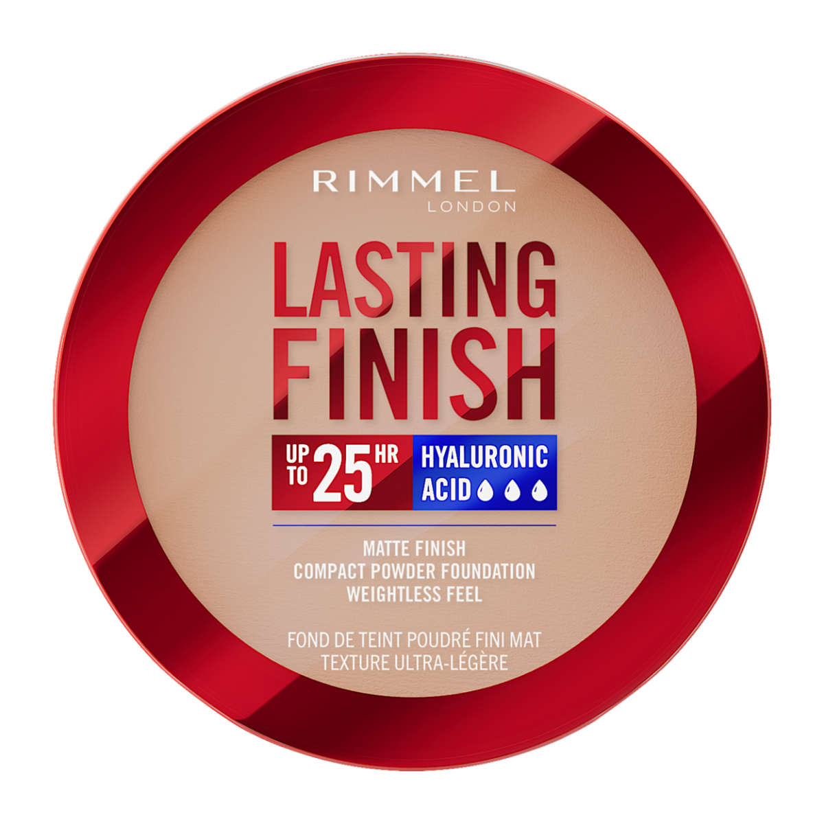 Rimmel Lasting Finish, 005 Ivory, Fondotinta Compatto, Finish Soft-Focus, Finish opaco, Coprenza totale, SPF20, Formula vegana, 7 g