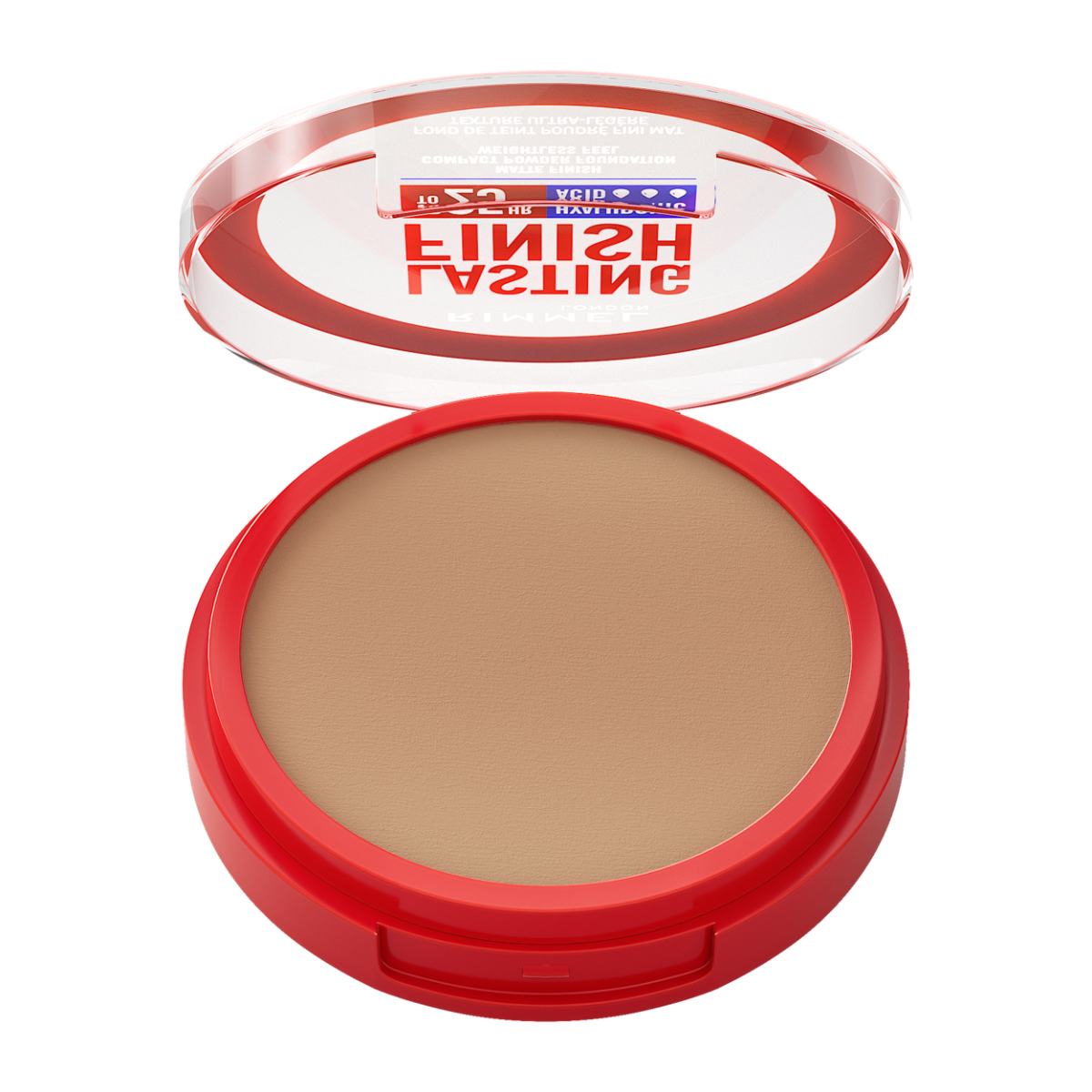 Rimmel Lasting Finish, 008 Soft Beige, Fondotinta Compatto, Finish Soft-Focus, Finish opaco, Coprenza totale, SPF20, Formula vegana, 7 g
