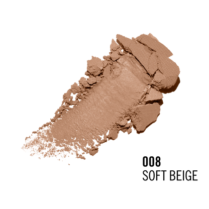 Rimmel Lasting Finish, 008 Soft Beige, Fondotinta Compatto, Finish Soft-Focus, Finish opaco, Coprenza totale, SPF20, Formula vegana, 7 g