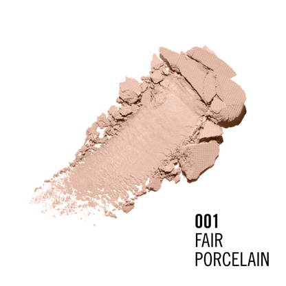 Rimmel Lasting Finish, 001 Fair Porcelain, Fondotinta Compatto, Finish Soft-Focus, Finish opaco, Coprenza totale, SPF20, Formula vegana, 7 g