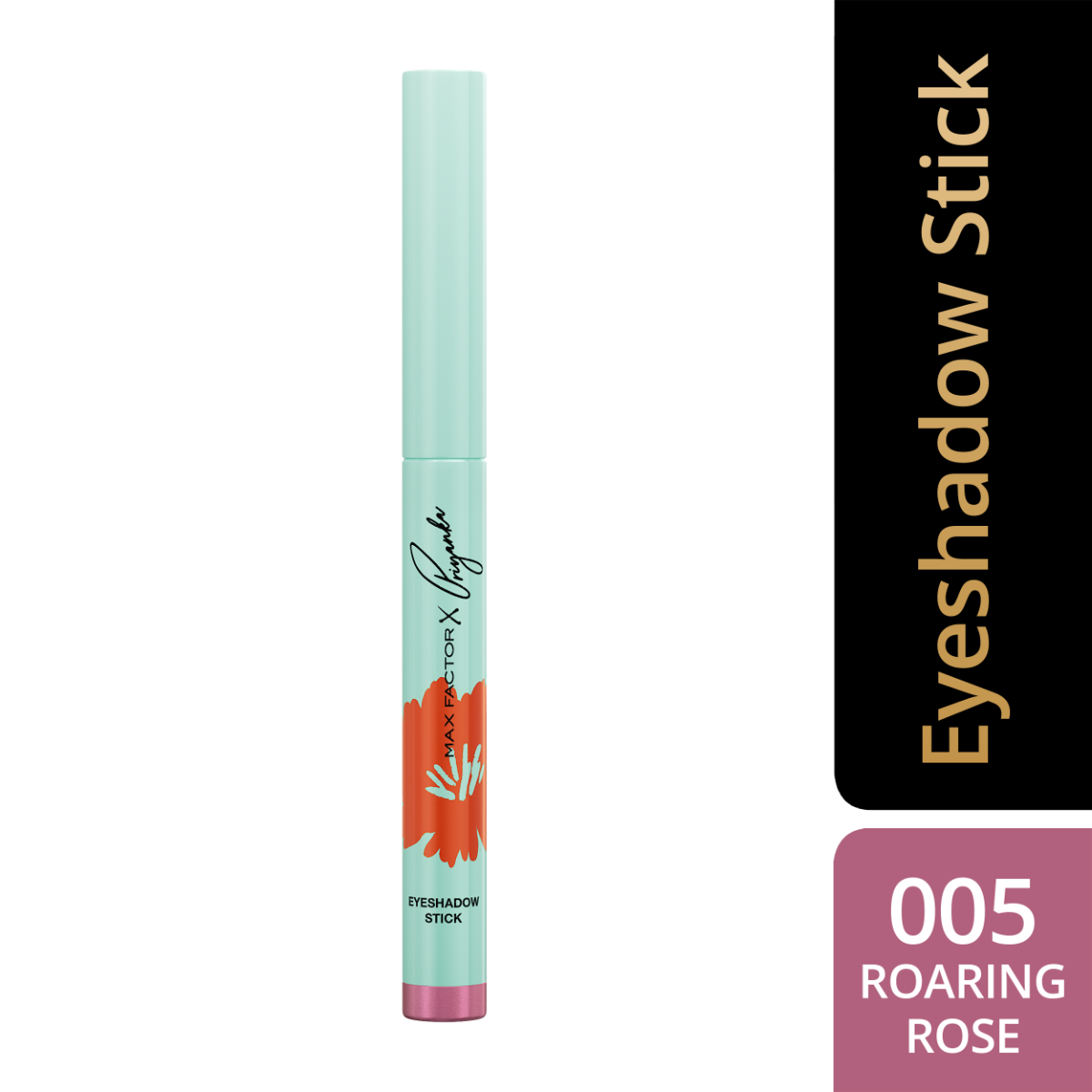 Max Factor X Priyanka Chopra Jonas Ombretto in stick, 005, Roaring Rose, Formula vegana, A lunga durata, Ultra pigmentato, Texture cremosa