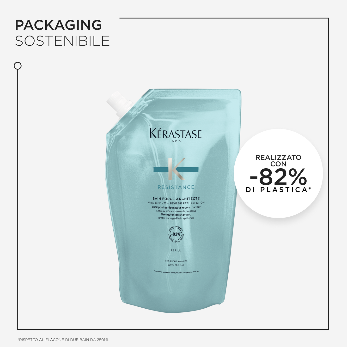 Shampoo Bain Force Architecte Refill 500ml