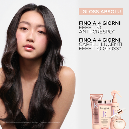 Kérastase Gloss Absolu Bain Ricaricabile Hydra-glaze per capelli tendenti al crespo 500ml