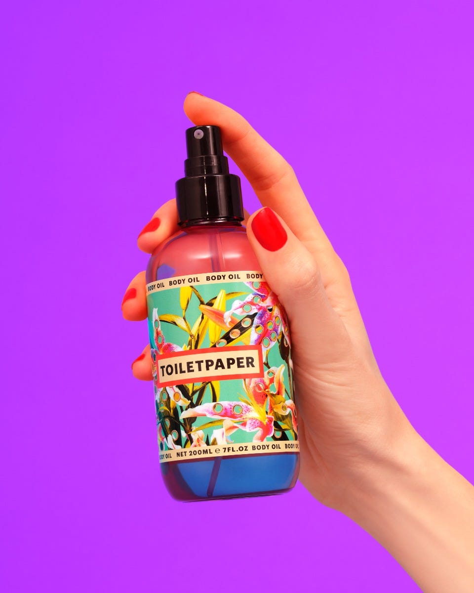 Toiletpaper Body Oil Bergamotto & Geranio 200ml