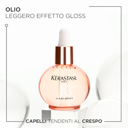 Kérastase Gloss Absolu Olio leggero Glaze Drops per capelli tendenti al crespo 45ml