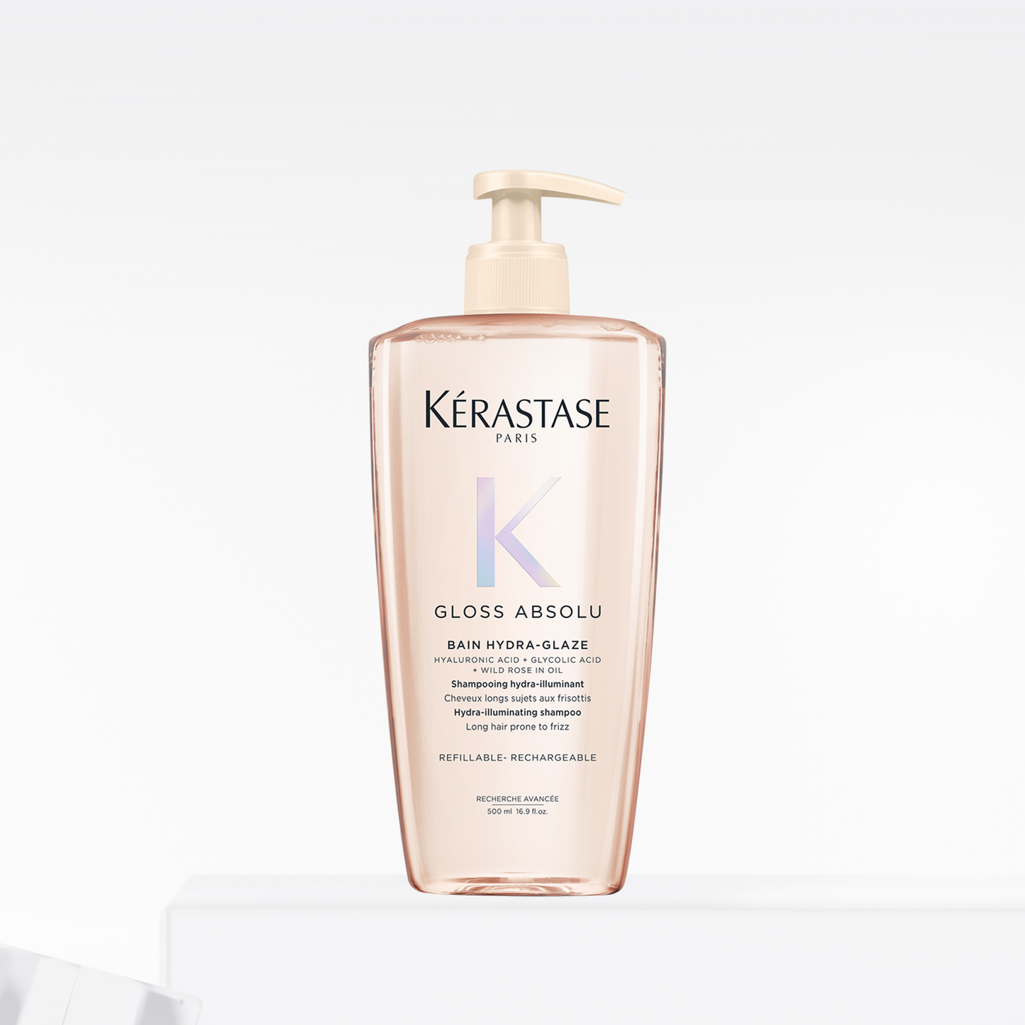 Kérastase Gloss Absolu Bain Ricaricabile Hydra-glaze per capelli tendenti al crespo 500ml