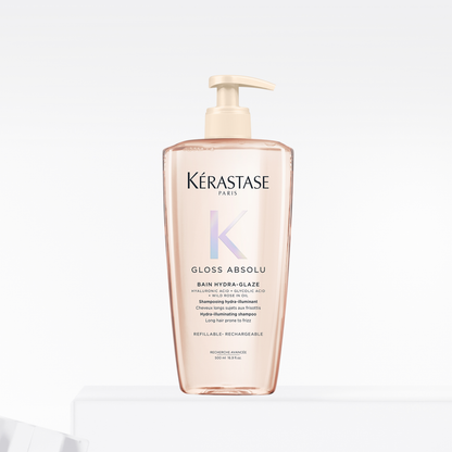 Kérastase Gloss Absolu Bain Ricaricabile Hydra-glaze per capelli tendenti al crespo 500ml