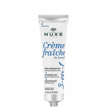 Nuxe Crème Fraîche De Beaute 3In1 Crema Idratante 48H/Latte Struccante/Maschera Rimpolpante 100ml