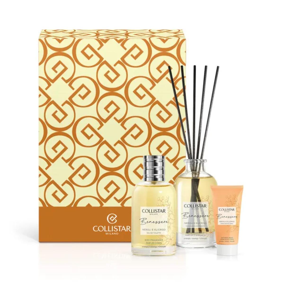Collistar Cofanetto Benessere Neroli Ed Elicriso Eau de Toilette 100ml + Crema Soffice Corpo 50ml + Fragranza D'Ambiente