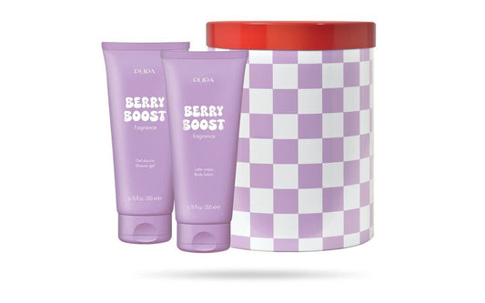Pupa Happy Box Kit Berry Boost Gel Doccia 200ml+ Latte Corpo 200ml