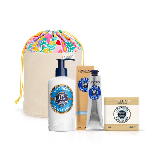 LL'Occitane Cofanetto Latte Corpo 250ml + Crema Mani 75ml + Sapone Solido 100gr
