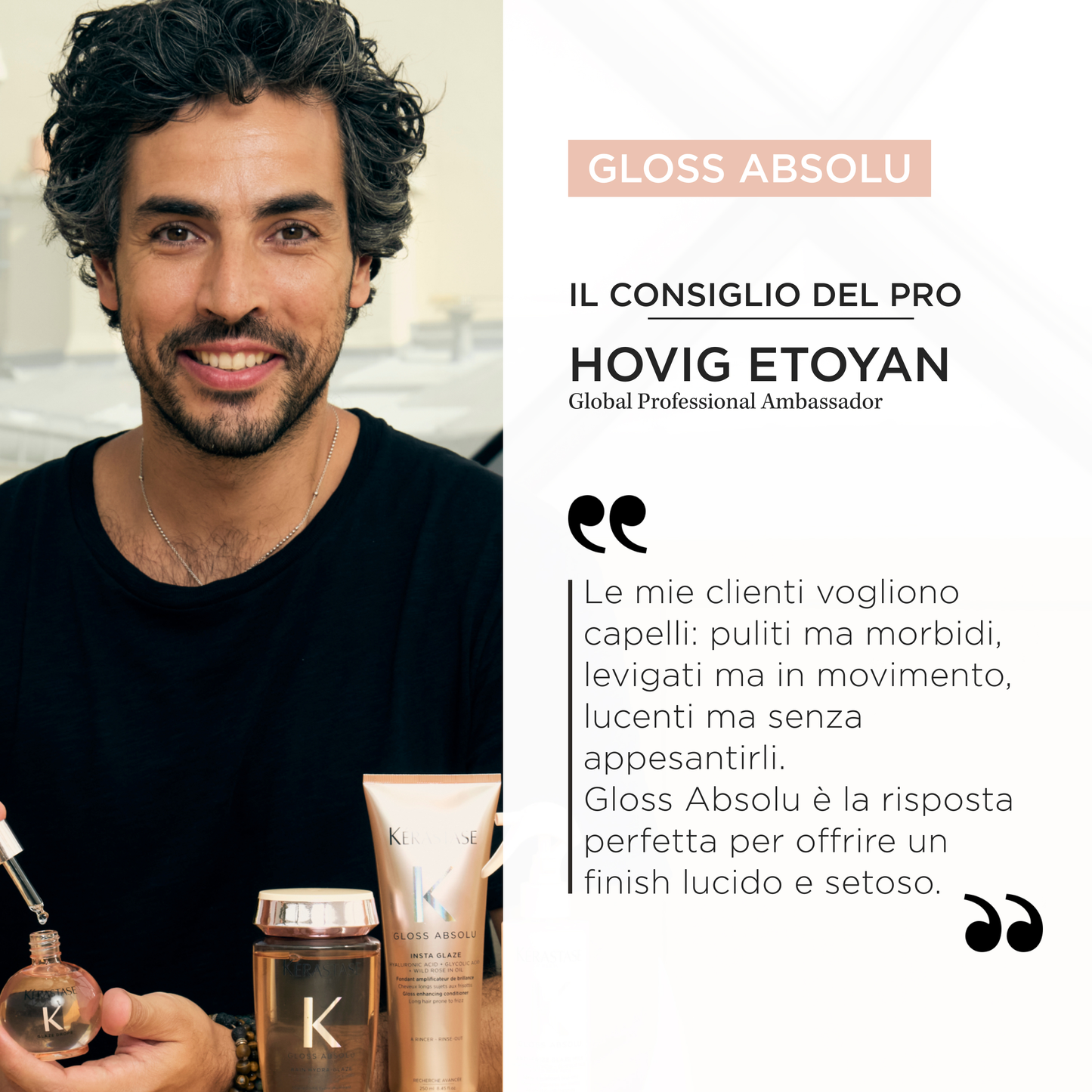 Kérastase Gloss Absolu Bain Ricaricabile Hydra-glaze per capelli tendenti al crespo 500ml