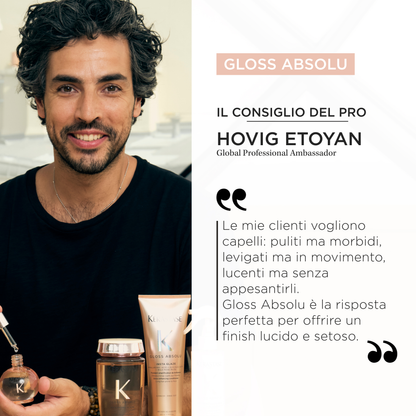 Kérastase Gloss Absolu Bain Ricaricabile Hydra-glaze per capelli tendenti al crespo 500ml