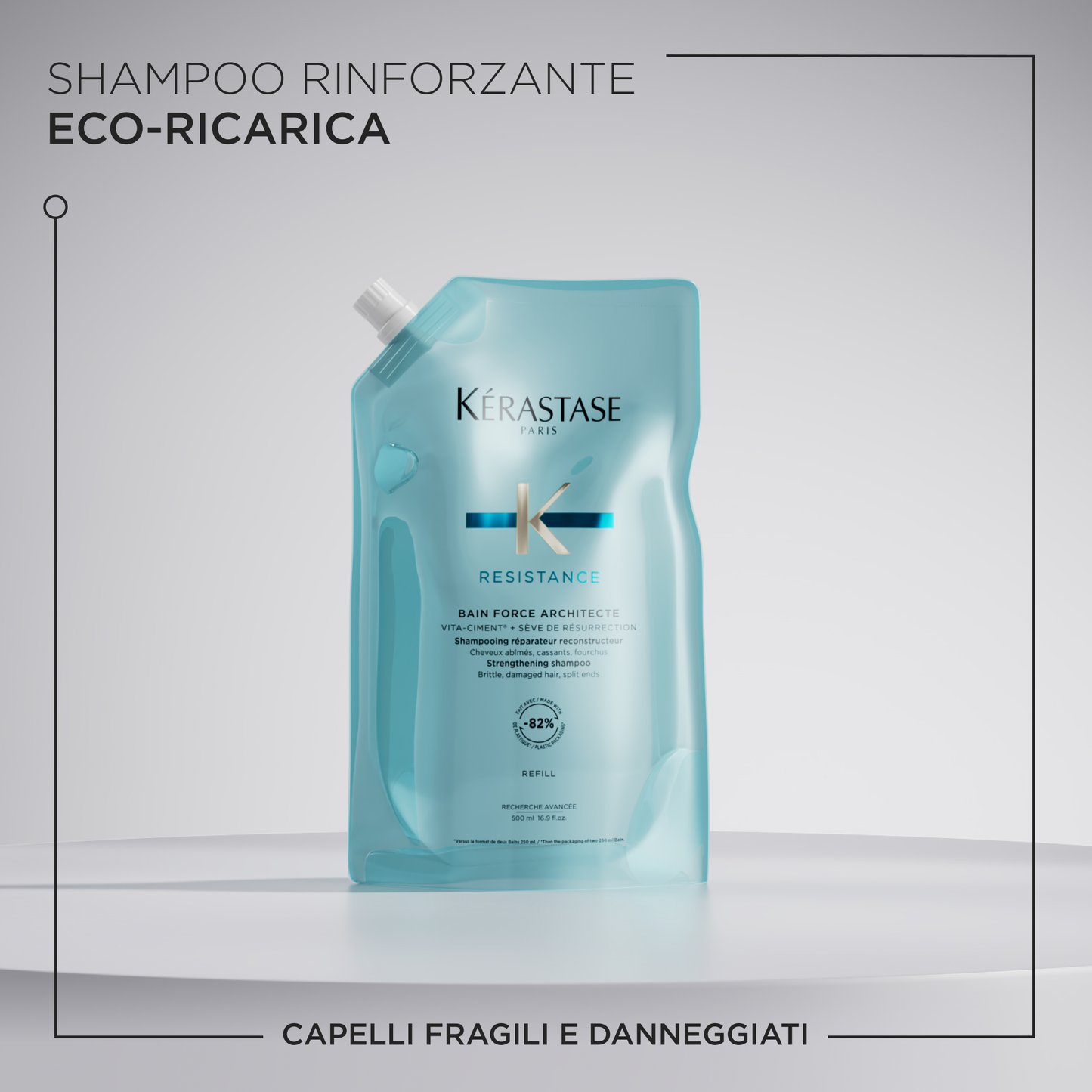 Shampoo Bain Force Architecte Refill 500ml