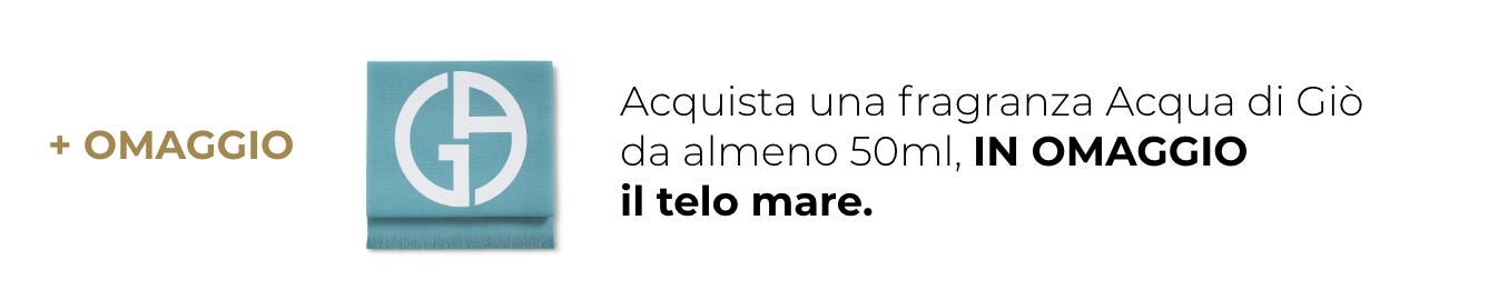 promo armani+omaggio