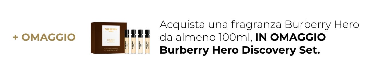 Promo Burberry + omaggio
