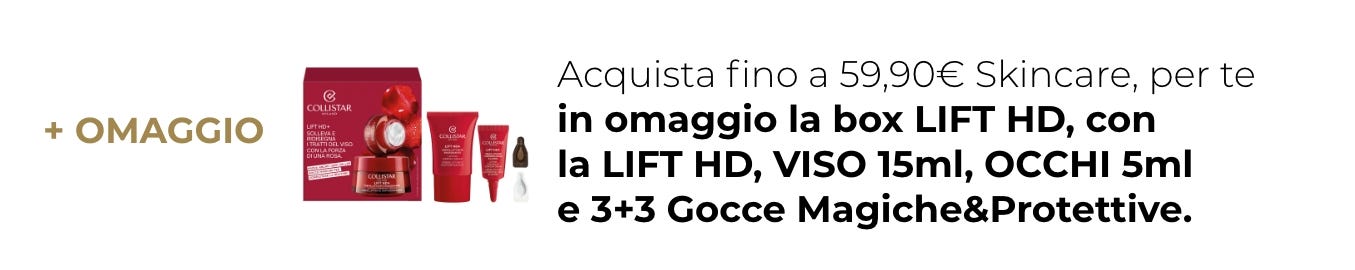Promo Collistar+omaggio